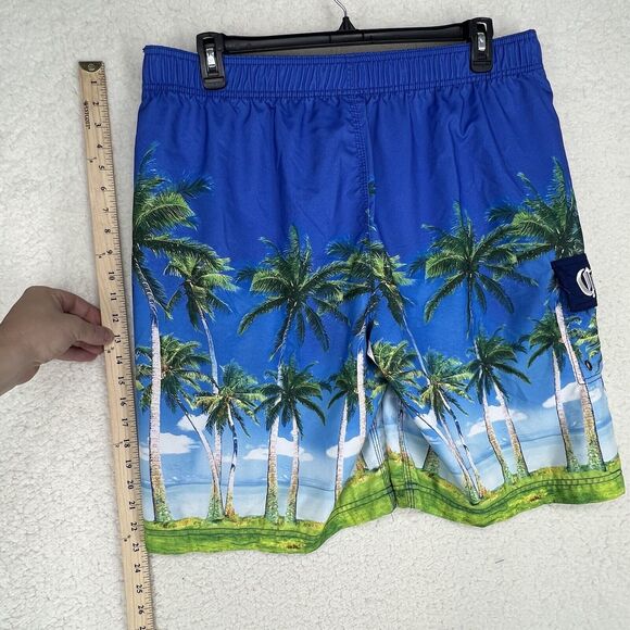 Corona Board Shorts Men's 38 Inseam 9.5" Palm Trees Lined Hawaiian Swim Beer - Picture 8 of 9